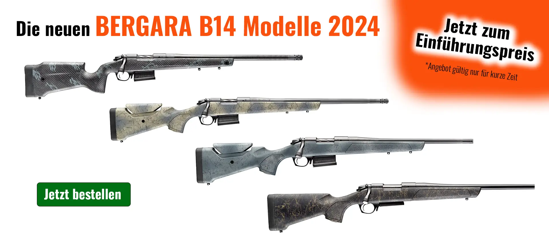 BERGARA 2024 - Neue B14 Jagdgewehr Modelle bei JAGD TOTAL